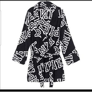 Pink logo all over robe